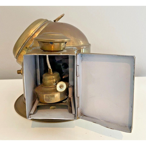 Antique Brass Gimbled Helmet Clock Nautical Maritime Home & Office Decor - Picture 3 of 7